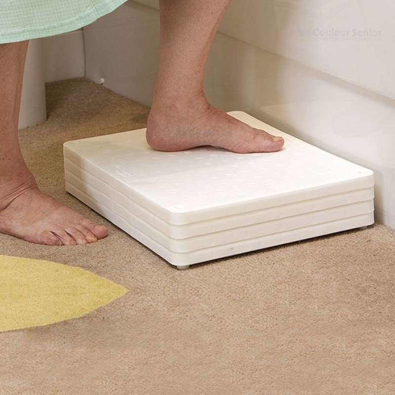 Senior pied posé marchepied K40 blanc modulaire prévention chute baignoire sécurité CouleurSenior