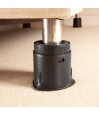 Rehausseur lit noir réglable pied métal canapé moquette beige graduation hauteur visible CouleurSenior