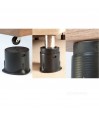 Rehausseur noir compatible roulette pied rond pied carré mobilier lit canapé table senior CouleurSenior