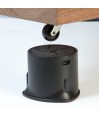 Rehausseur lit noir compatible roulette canapé bois réglable hauteur autonomie senior CouleurSenior