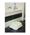 Marche Moorea blanche pads verts antidérapants pied baignoire salle de bain CouleurSenior
