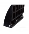 Zoom structure intérieure rampe caoutchouc canal câble seuil sécurité PMR fauteuil roulant CouleurSenior