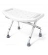 Profil du tabouret de douche ergonomique Aidapt. Stabilité optimale dans la salle de bain.