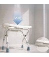 Tabouret de douche ergonomique Aidapt support jusqu’à 100 kg de poids. Stabilité optimale dans la salle de bain.