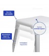Tabouret de bain blanc haut de gamme, antidérapant pour la sécurité des personnes âgées.