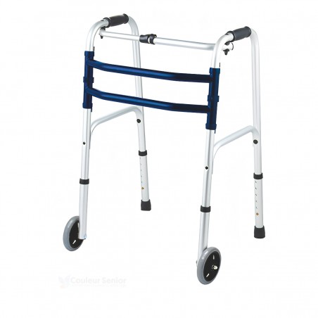 Roues avant du déambulateur Identités pour une marche fluide. Modèle remboursé par la Sécu.