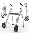 Déambulateur 2 roues noir: ultra-léger, robuste et ergonomique, éligible au remboursement par la Sécu.