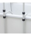 À fixer sans outil sur le rebord de la baignoire entre 7,5 cm minimum et 14 cm maximum.