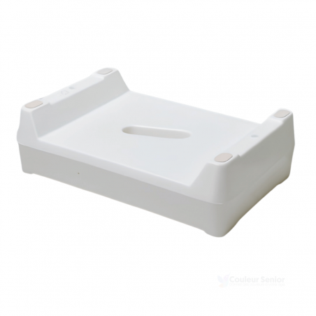 Profil du marchepied inversable positionné à 10 cm. Aide aux seniors pour sortir de la baignoire.