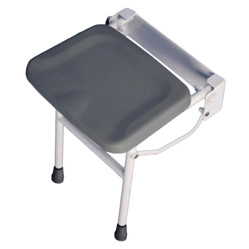 Tabouret de douche mural en aluminium de qualité, robuste, avec un support de 159 kg.