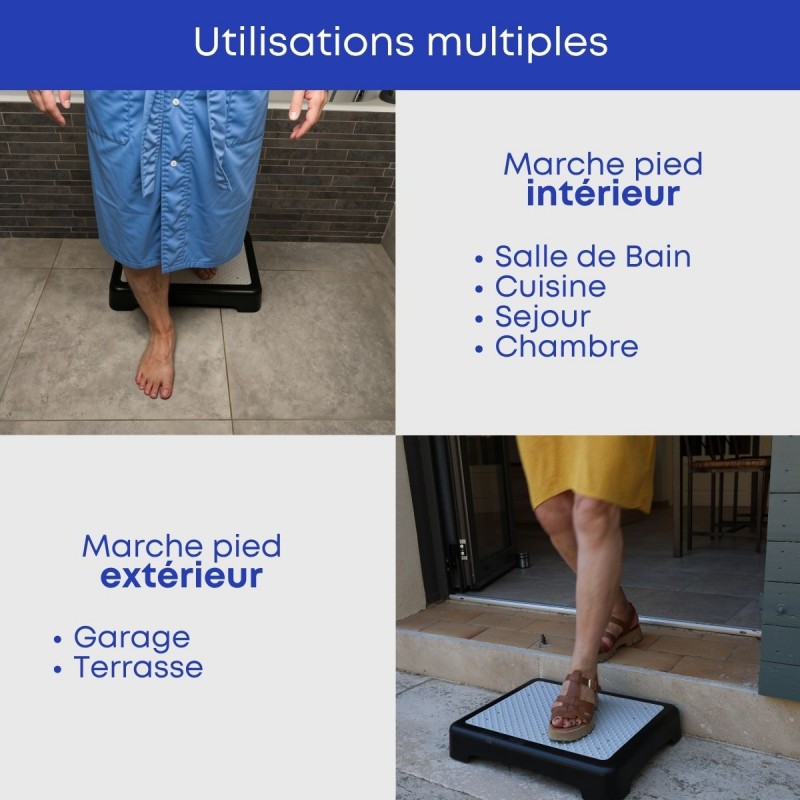 Marche à pied pour un usage intérieur ou extérieur selon vos besoins, idéal pour éviter le risque de chute.