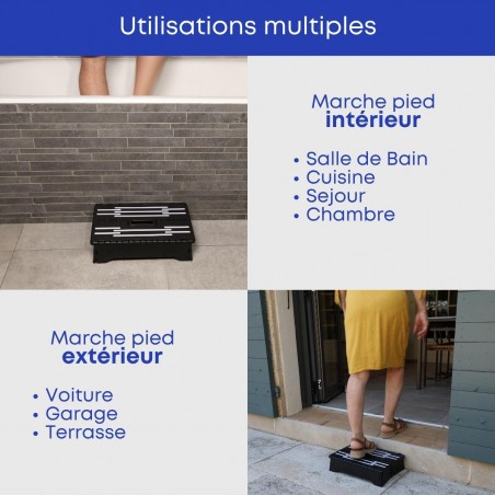 Structure robuste et stable de ce marchepied, assurant une excellente prévention des chutes.