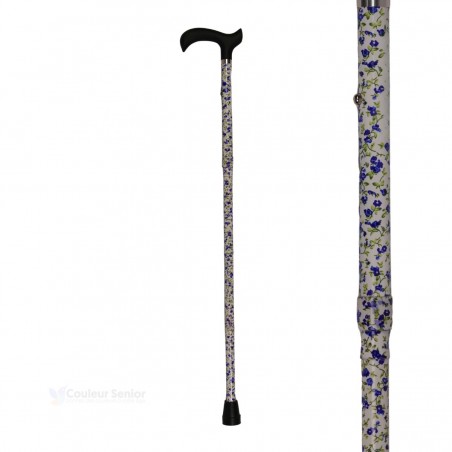 Canne de marche femme bleuet accessible. Idéale comme première canne pour le quotidien.