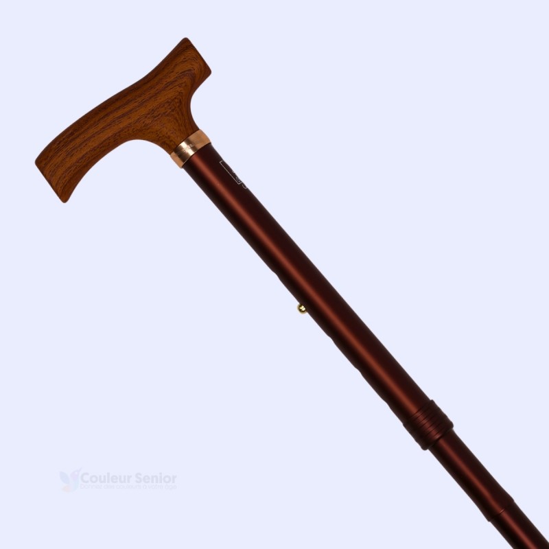 Canne de marche en diagonale Fayet Héritage grande taille avec poignée fritz ergonomique pour bonne prise en main