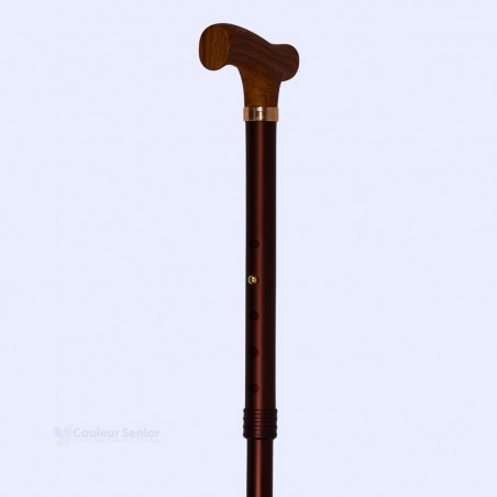 Canne de marche Fayet Héritage grande taille élégante et jolie avec anneau en laiton doré.