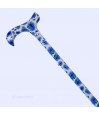 Superbe canne de marche Bleuets des Champs originale pour femme, poignée Derby ergonomique bonne prise en main