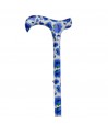Canne de marche Bleuets des Champs fantaisie pour femme, originale et jolie, à offrir en cadeau.