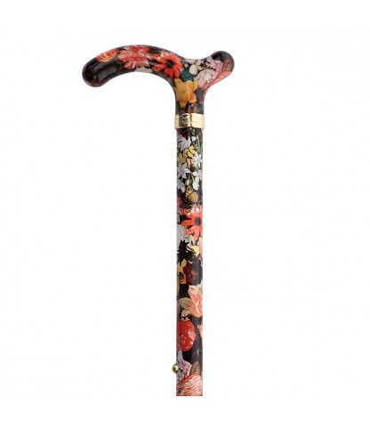 Canne de marche élégante pour femme, motif floral.  WanLi Mini. Superbe cadeau original et remboursable.