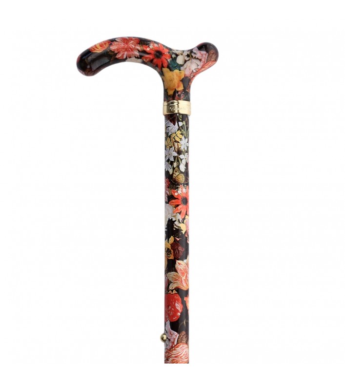 Canne de marche élégante pour femme, motif floral.  WanLi Mini. Superbe cadeau original et remboursable.