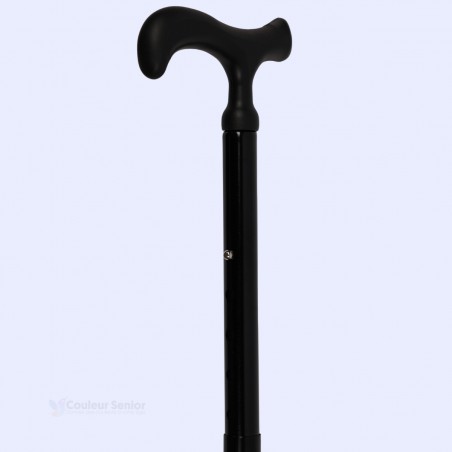 Poignée Fritz 45 degrés. Canne de marche ergonomique noire pour l’arthrose.