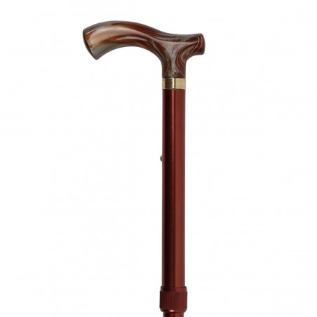 Poignée T à effet nacré de luxe. Canne de marche élégante en aluminium bronze. Un cadeau idéal pour une femme ou un homme.