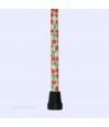 Embout antidérapant pour canne de marche femme, pliable, fantaisie, standard de pharmacie.