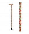 Canne de marche pliable pour femme couleur Senior, motif fraise original, non remboursable.
