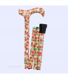 Canne de marche pliable pour femme, fantaisie, vue de droite, alternative originale en pharmacie.