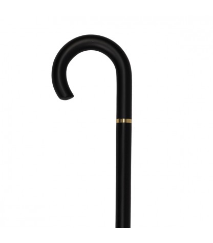Superbe canne de marche fixe originale en bois noir pour homme. Sécurité et belle élégance.