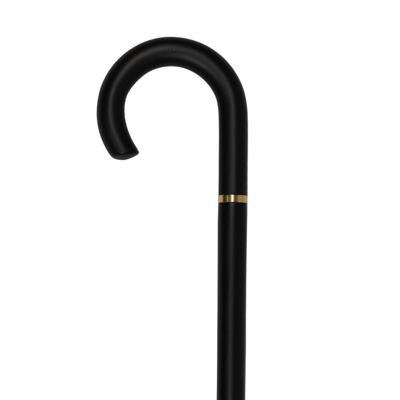 Superbe canne de marche fixe originale en bois noir pour homme. Sécurité et belle élégance.