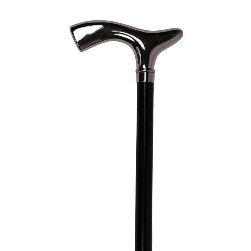 Élégante canne de marche fixe pour homme. Sécurité optimale et poignée acrylique originale.