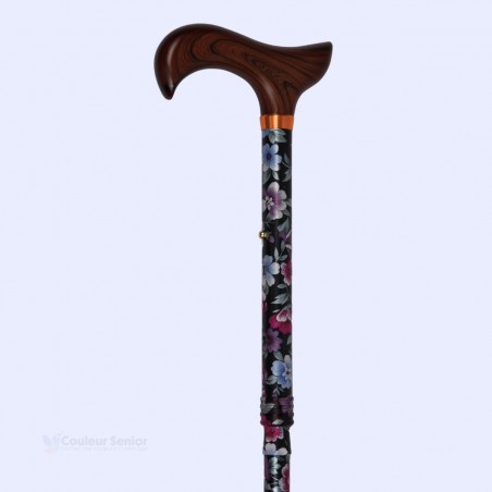 Superbe design à fleurs colorées en diagonale. Produit de qualité pour des balades sereines.