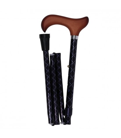 Canne de marche pliable. Modèle discret pour femme, idéal pour voyager. Éligible au remboursement par la Sécu.