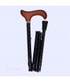 Modèle pliant noir rangé. Merveilleuse idée de cadeau remboursable pour une femme senior.
