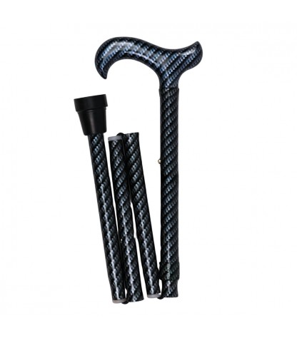 Canne de marche pliante en aluminium gris idéale pour homme. Design moderne et masculin.