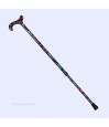 Canne de marche réglable en aluminium de la marque Classic Canes, au design floral élégant.