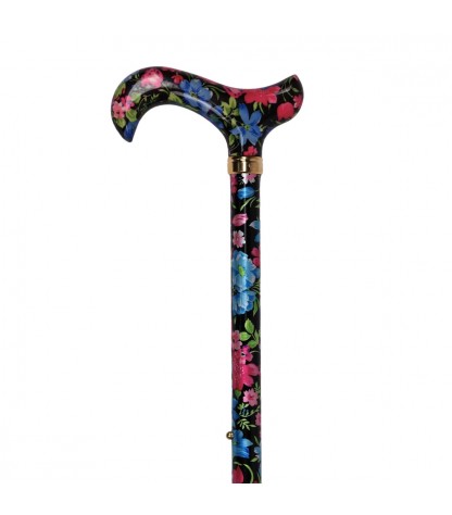 Canne de marche en aluminium réglable, à motif fleuri de cerisier, pour femme.