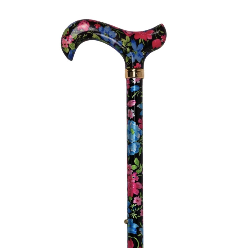 Canne de marche en aluminium réglable, à motif fleuri de cerisier, pour femme.