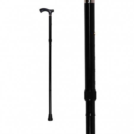 Canne de marche très robuste et élégante. Un superbe accessoire noir pour une marche sûre.