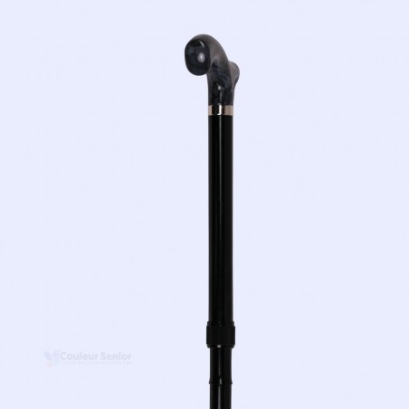 Canne de marche Obsidienne élégante idéale pour homme, poignée ergonomique.
