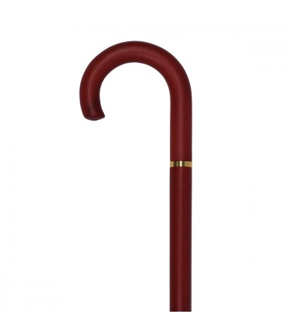 Canne de marche en bois de hêtre marron à poignée courbe. Design classique et élégant, de qualité, idéal à offrir en cadeau.