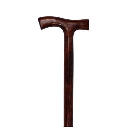 Superbe canne de marche fixe en bois de hêtre naturel. Un appui très robuste pour senior.
