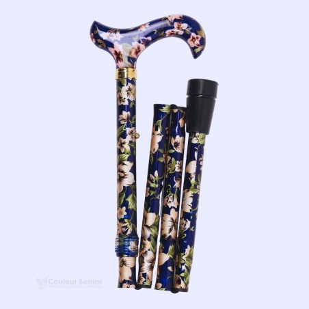 Jolie canne de marche réglable Royal Blue, originale pour femme, un cadeau élégant.