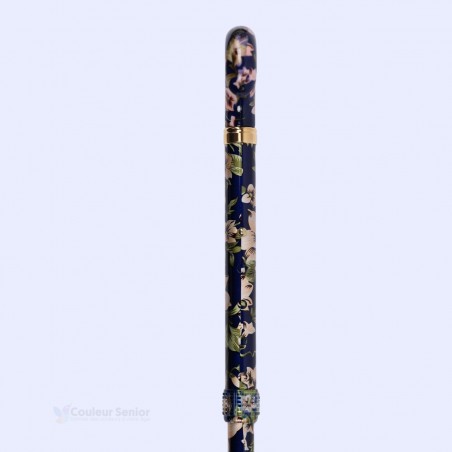 Système de réglage en hauteur sécurisé de la canne Royal, bleu foncé, conçu pour prévenir les chutes.