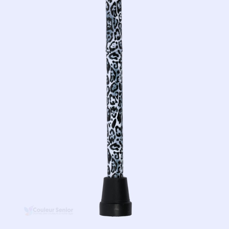 Embout de canne pliante motif Léopard des Neiges.
