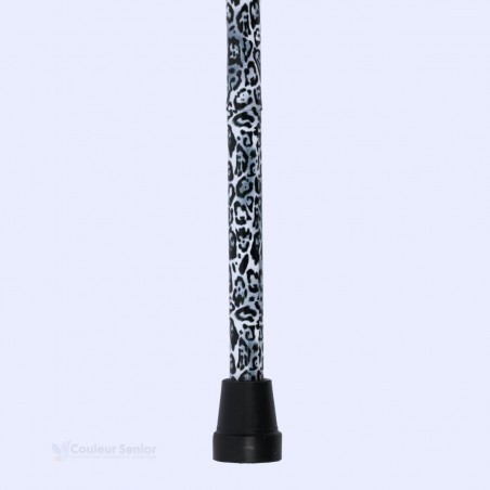 Embout de canne pliante motif Léopard des Neiges.