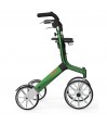 Déambulateur Trustcare Let's Go Out vert vue de côté cadre aluminium léger design suédois