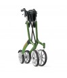 Déambulateur Let's Go Out vert plié compact 20cm largeur cadre aluminium léger Trustcare