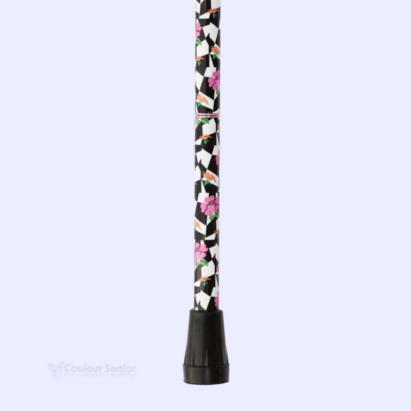 Embout de canne de marche remboursable pour femme, sécurisé. Accessoire réglable et de luxe.