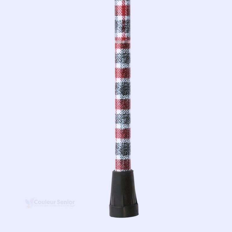 Embout de sécurité, canne de marche réglable, motif tartan écossais original, cadeau pour femme.